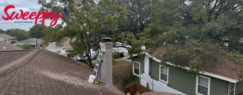 Sweeppy chimney technician at work in San Antonio